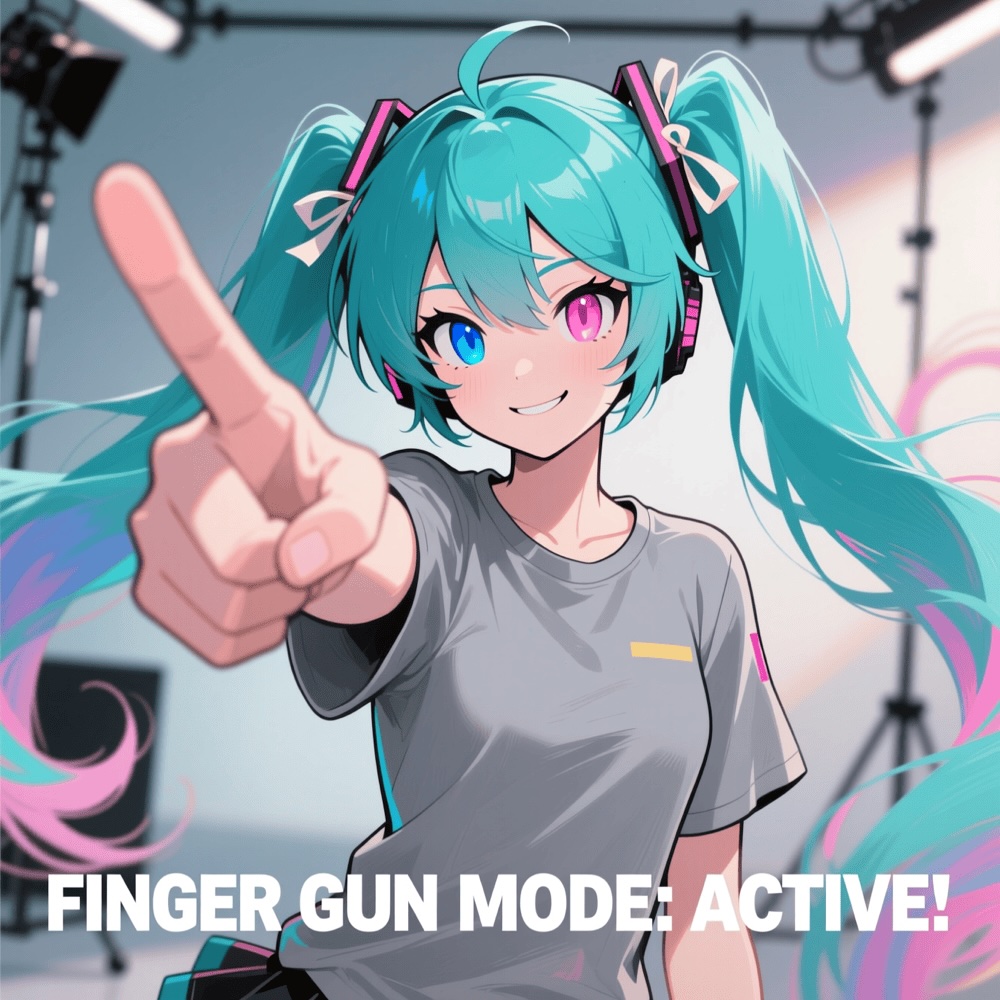 ミクの指ハート